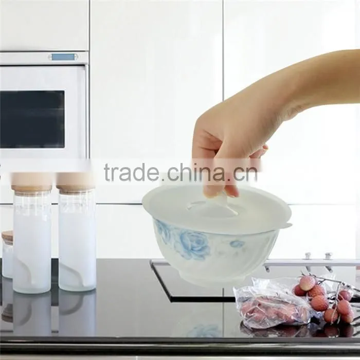 Factory Sale Food Grade silicone suction lid,Microware Safe silicone suction lid,food covers silicone suction lid