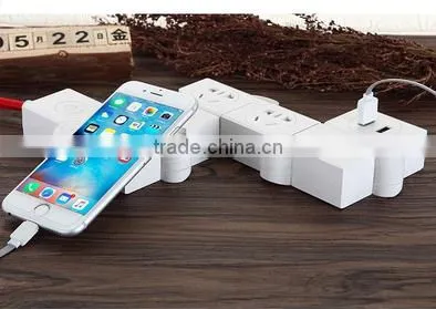2016 Hot sale power strip/bending pivoting power strip/Rotating Extension Socket