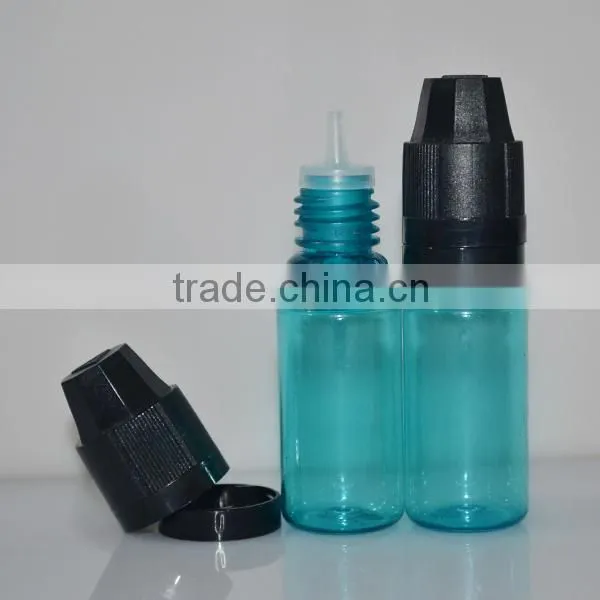 10ml pet bottle tamper childproof cap /10ml pet bottle light blue/ 10ml essential oil packaging