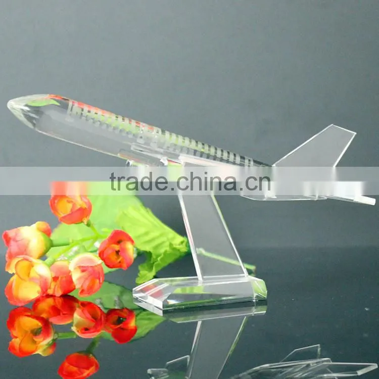 crystal glass plane model toy