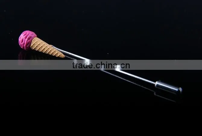 Wholesale multi-color ice cream cone lapel pin