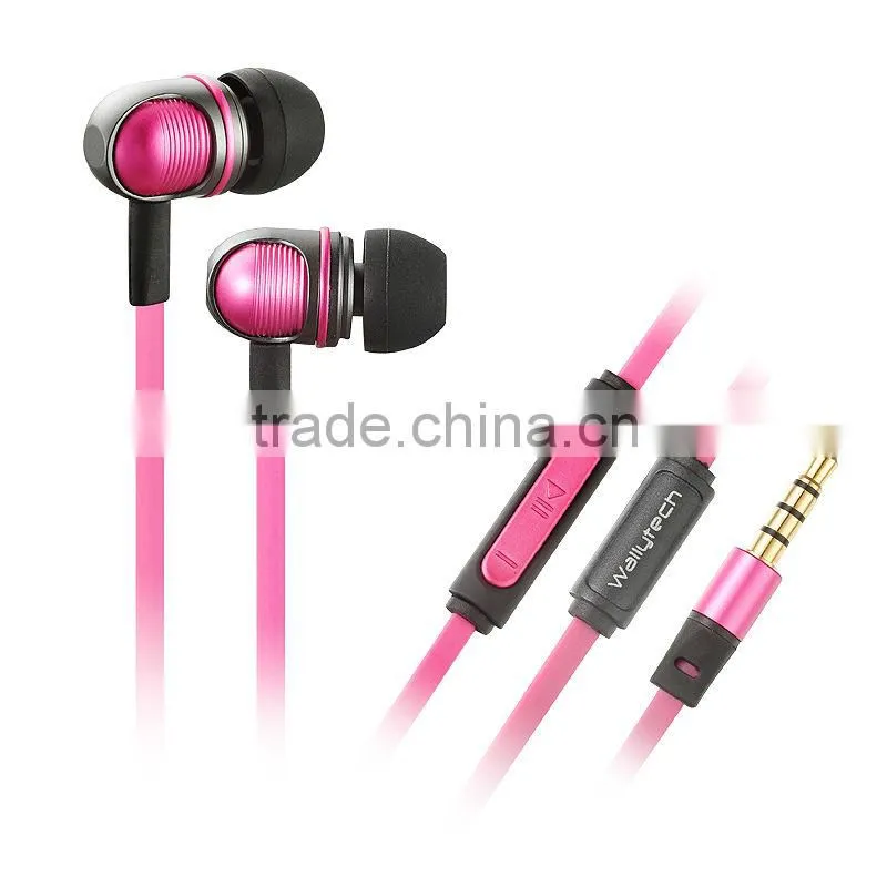 Wallytech 2014 Latest Metal Earphones with Microphone and Volume Remote for Android
