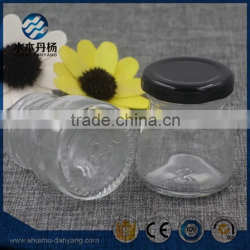 50ml clear food grade glass jar mini honey jar