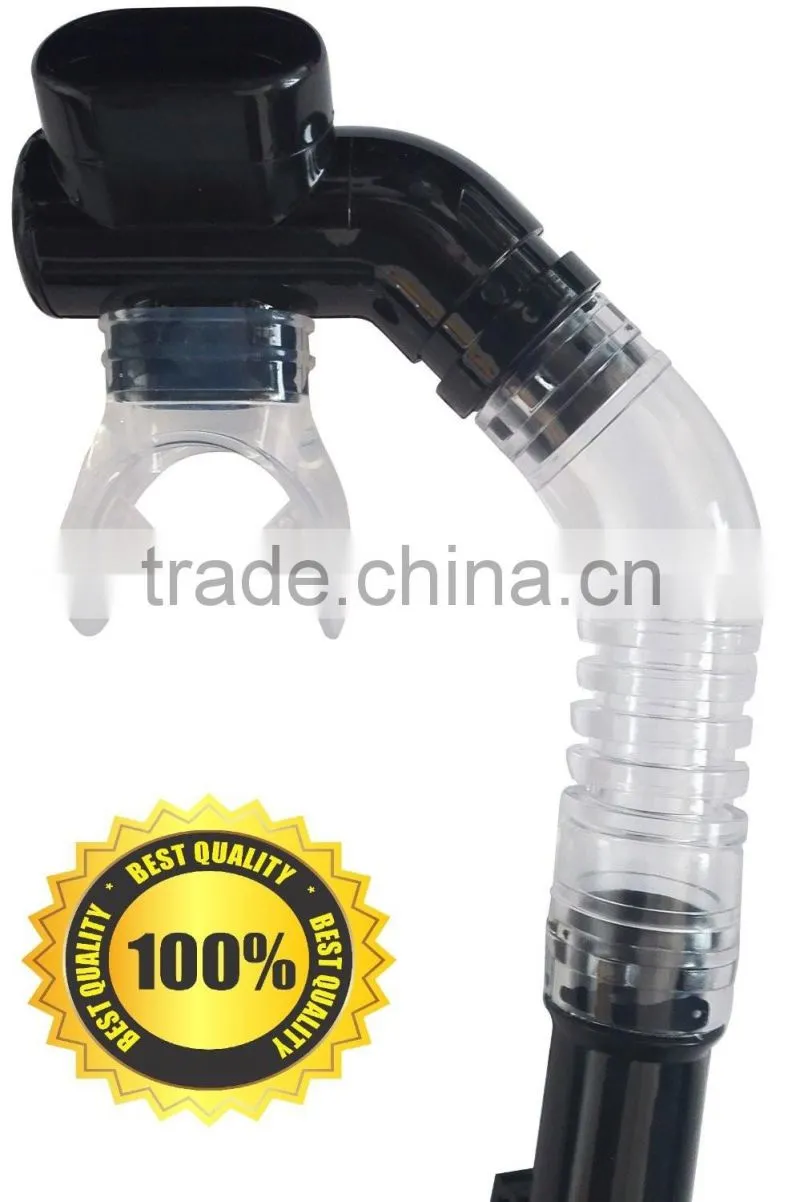 Mask and Snorkel Set for Adults - Anti-Fog Glass, Purge Valve, Snorkeling Splash Cap