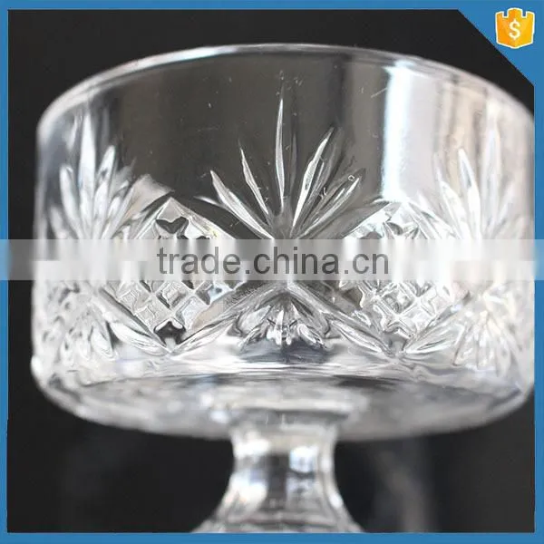 LXHY-G0102 engraved small bulk glass ice cream bowl