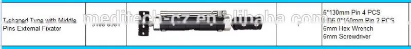 Orthopedic T-shaped Type with Middle Pins External Fixator, External Fixation System