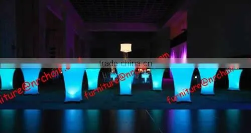 shanghai wholesale furniture event banquet led illuminating poseur table props