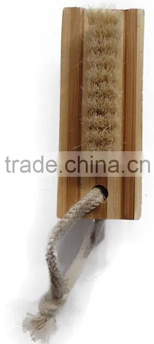Two-side wooden nail brush,soft bristle nail brush