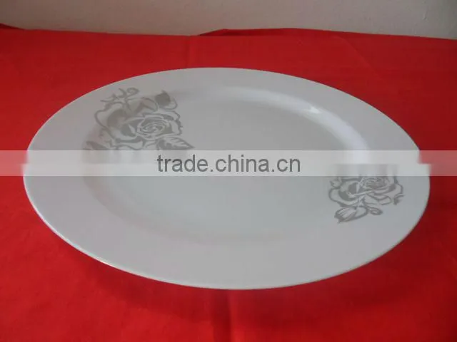 Disposable plastic white tray