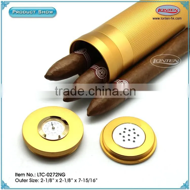 Cigar aluminum tube humidor