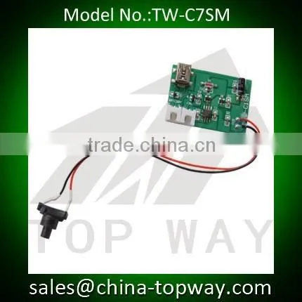 Activated by motion sensor recordable sound chips with DC fan