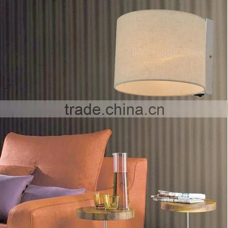 home interior design round linen lamp cover wall lamp,round linen lamp cover wall lamp, linen lamp cover wall lamp W1033
