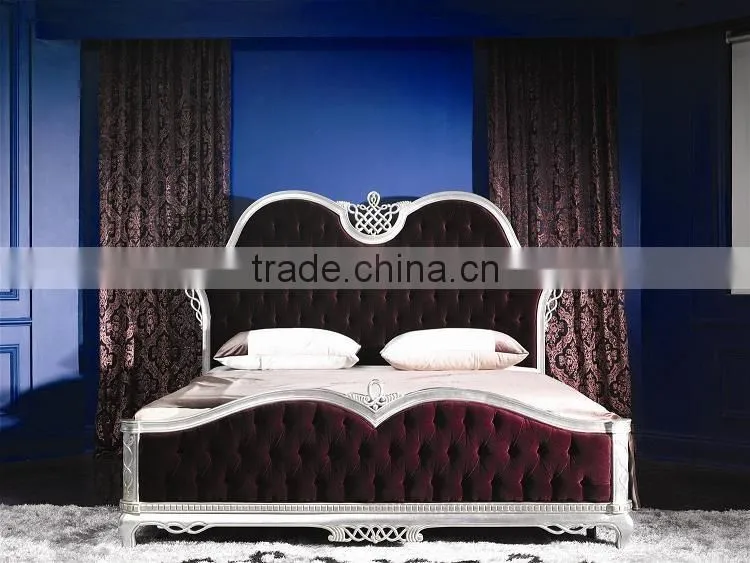 luxury royal France style antique type couple bedroom furniture set Bed Bedside table Wardrobe Dressing table Bench Royal Chair