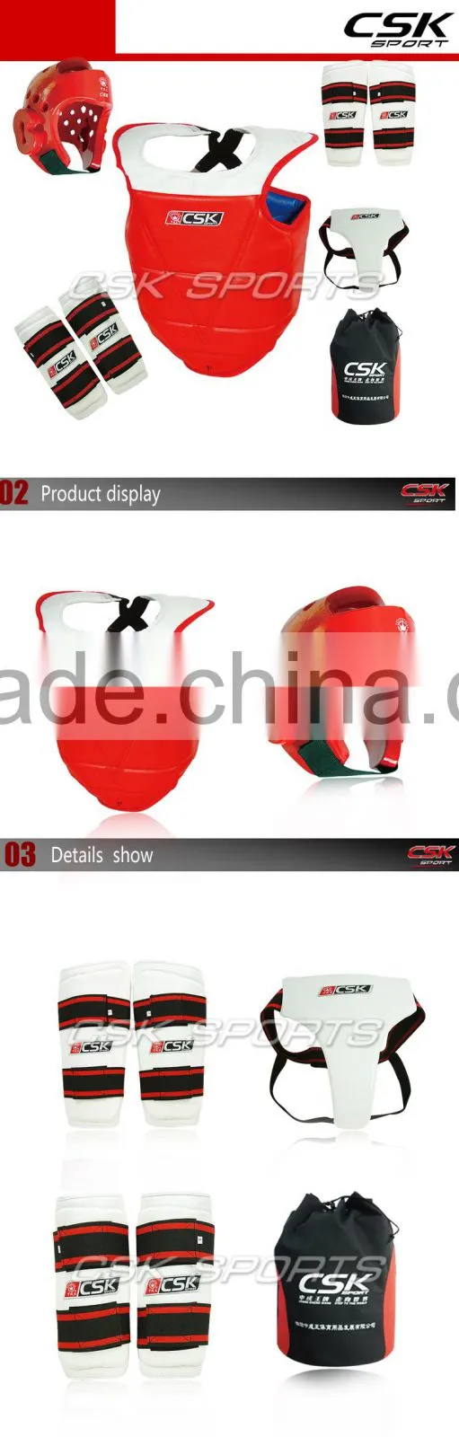 Double sided taekwondo body protectors,tkd equipments