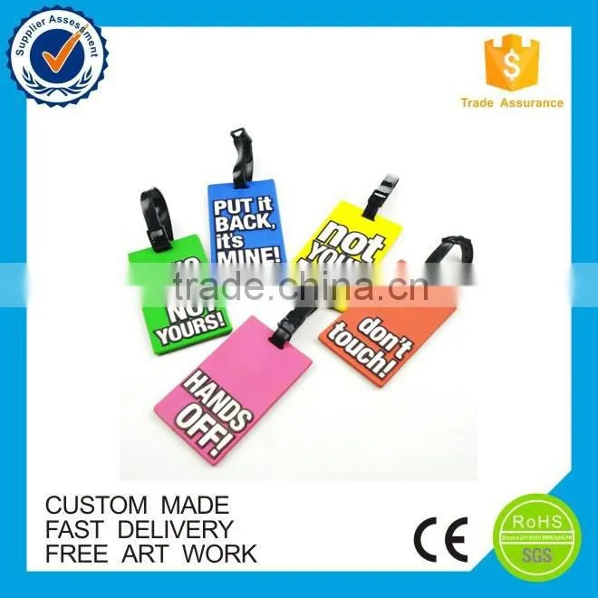 Various fashion custom travel soft pvc luggage tag
