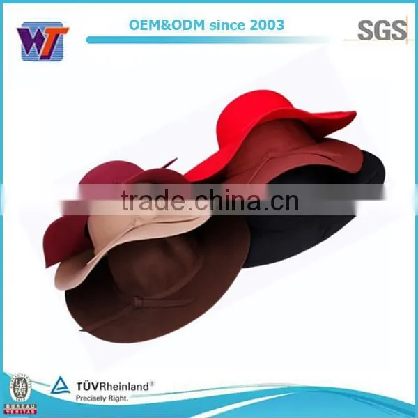 2015 hot sale fashion high quality woman wool felt hat