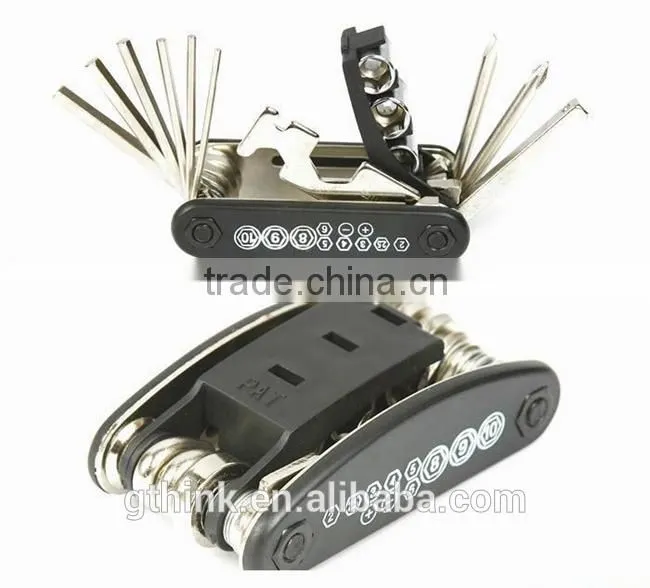 16 in 1 multi-function bicycle repair tools Bicycle repair tools combination Cycling indispensable tool