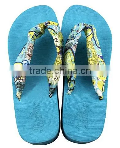 comfortable Beautiful flip flop women cheap flip flop textile upper solid color outsole flip flop