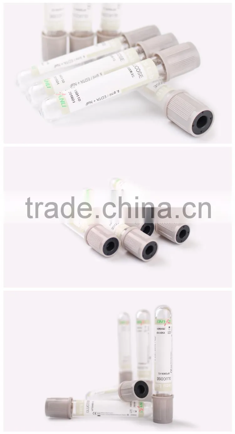 OEM acceptable custom grey glucose blood test tube