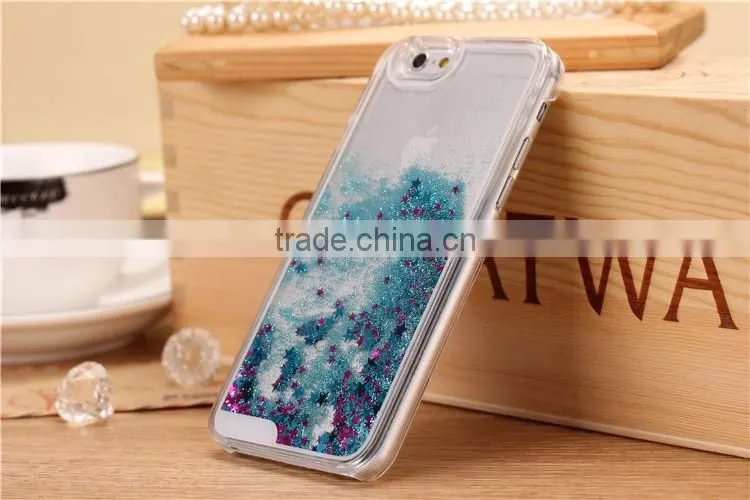 Glitter Stars Quicksand Design PC Case for IPhone 6 /6s /6 plus