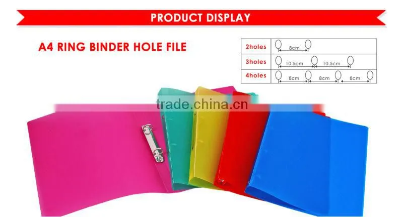 A4 Transparent Ring File Folder/PVC Ring File