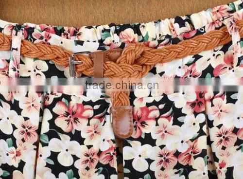 Stylish New Fashion Lady Women Summer Casual Print Chiffon Pleated Skirt