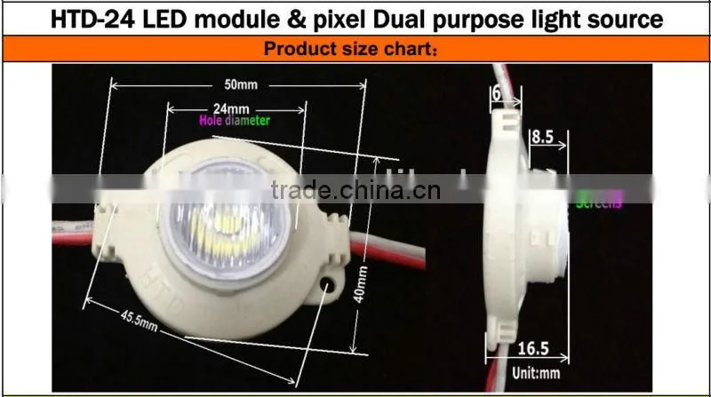 LED module for advertising backlight or sidelight