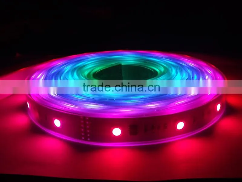 12V 5050 full color led strip light with 20pixels per meter 3leds cuttable