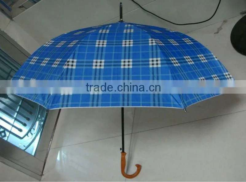 G32I autmatic blue check golf umbrellas wholesale