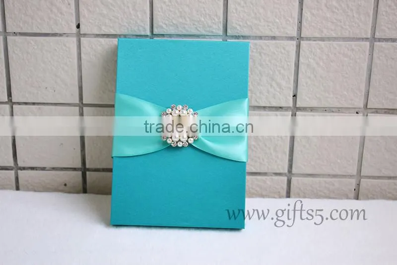 Elegant navy blue wedding invitation boxes