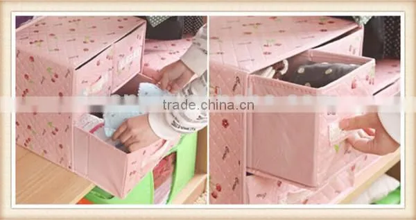 Sweet non woven foldable closet drawer storage box