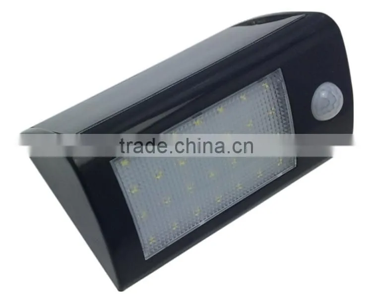 28 led white color round triangle lampshade 2200mah Ni-MH battery PIR sensor + Light control solar led wall light