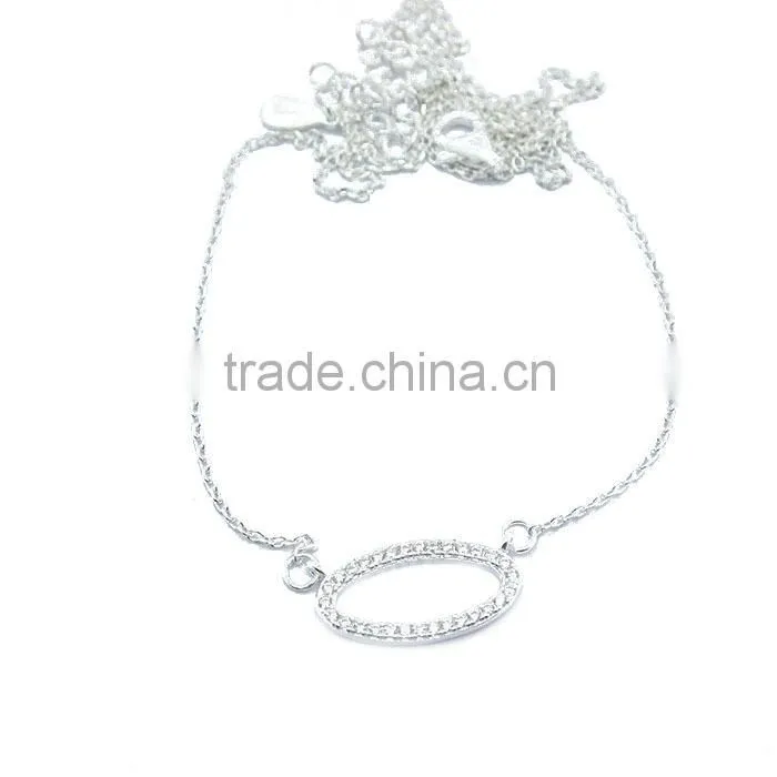 925 sterling silver women fashion necklace with charm