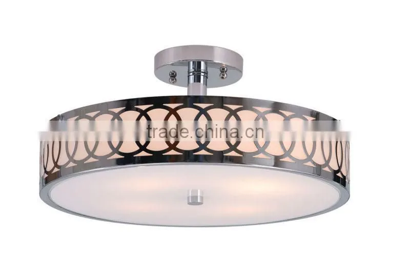 Stainless Steel ceiling lamp for hotel Brushed Nickel
