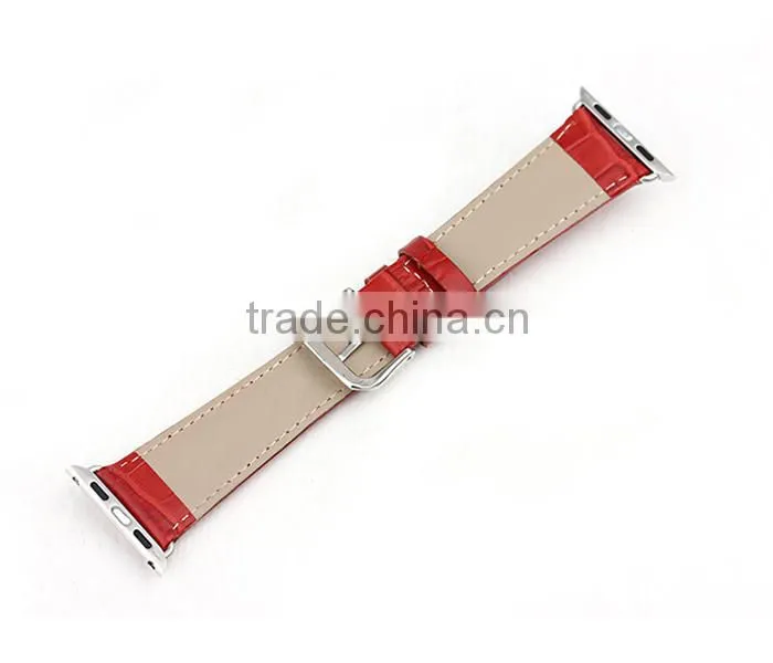 100% Genuine Crocodile Alligator Leather Wrist Watch Straps for Apple Watch