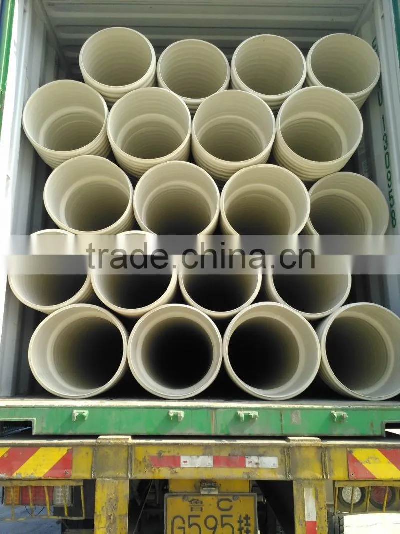 China pvc corrugated drainage pipe factory