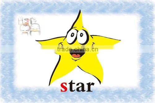 children learning cards 250g coated art paper english letter cards
