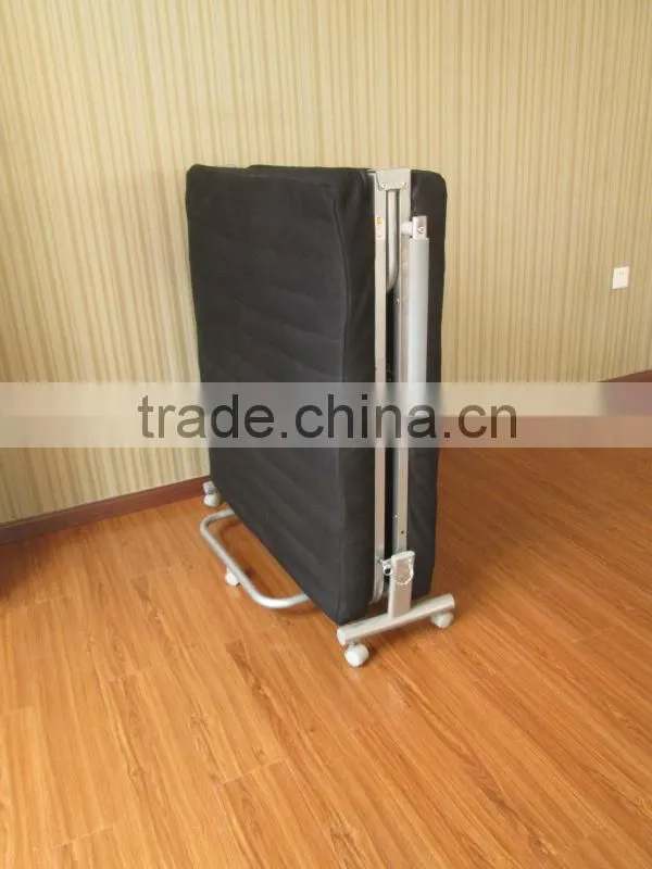 mesh cloth folding bed with metal bedbase
