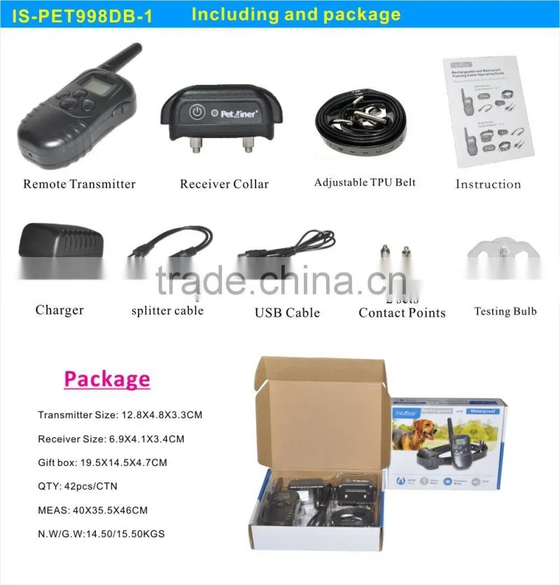 Remote Dog Training Collar 998DB for Pet