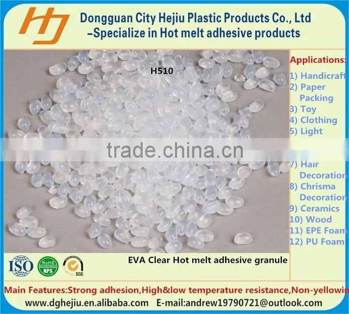 Factory Ethylene Vinyl AcetateS resin hotmelt adhesive glue granule for wooden craft and plastic craft