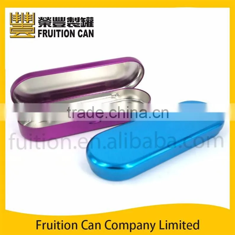 Oval Shaped Tin Pencil Case