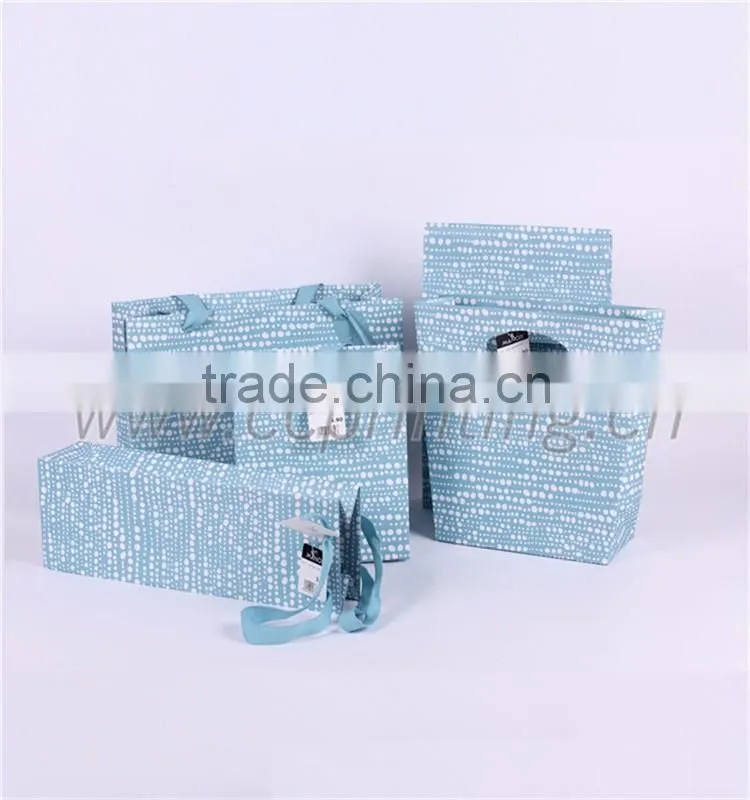 Promotional Christmas Gift Paper Bag with Ribbon Handle