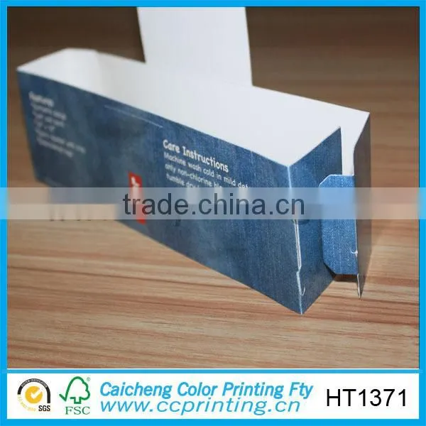 color printing glossy finish thick paper door hanger paper tag paper card