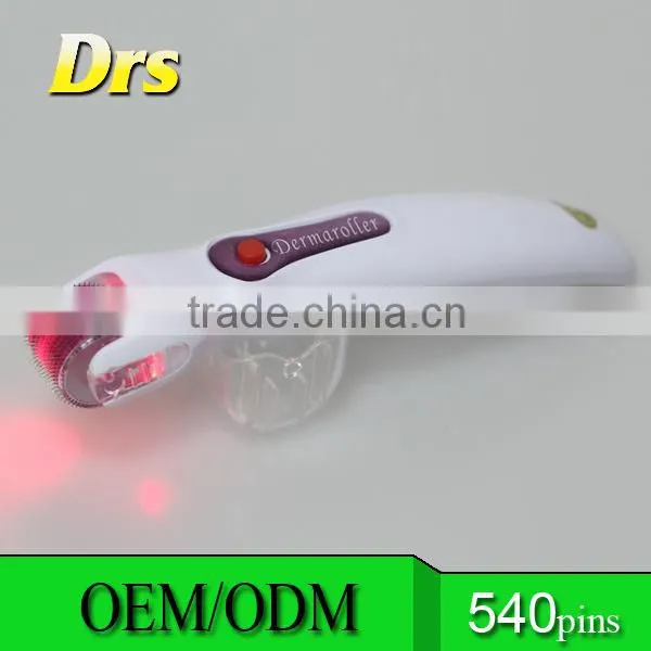 Popular led photon light therapy derma roller use at home for hair loss treatment