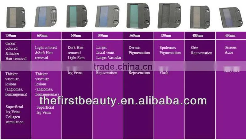 ce approve vertical ipl hair removal machine with 3 filters A006