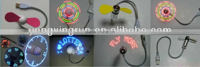 self programmable led message usb fan