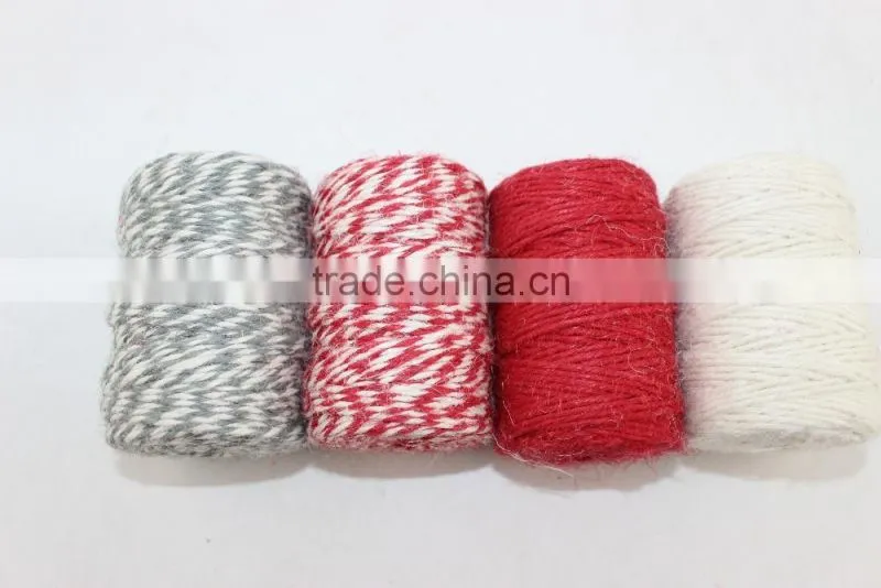 double colored and colorful jute twine for gift packing cooking party wedding decorating and DIY