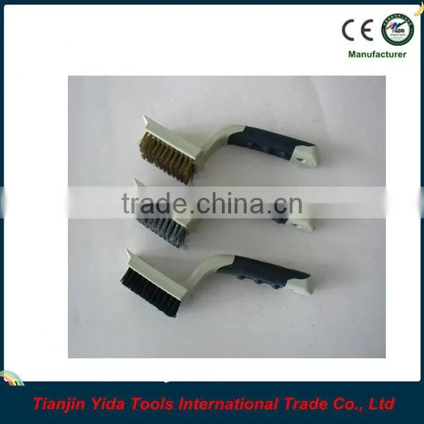 3PCS Two-color Handle Steel Wire Brush