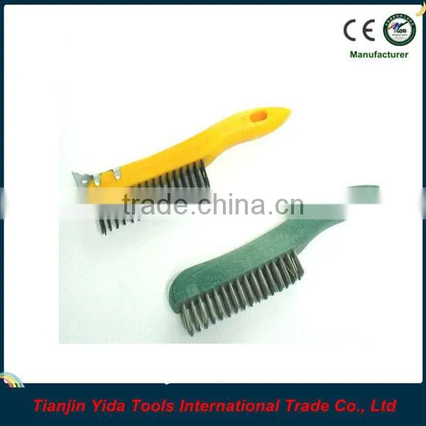 Plastic handle steel wire brush
