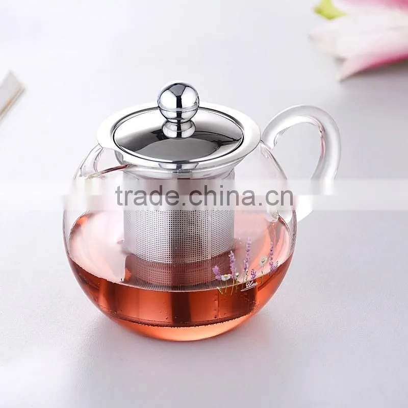 Teapot Kettle with Warmer - Tea Pot and Tea Strainer Set - Tea Infuser Holds